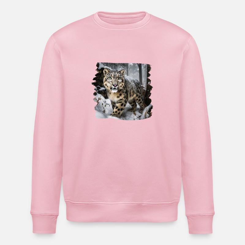 Snow Leopard Snow Leopard - Stanley/Stella ROLLER Unisex Organic Sweatshirt - cotton pink
