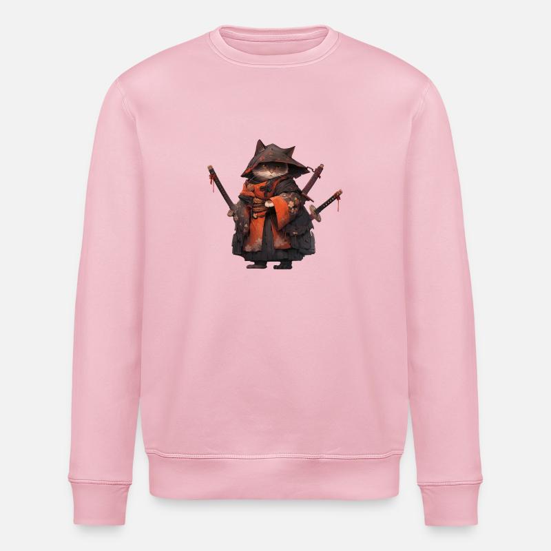 Chat d’Asie Samouraï japonais Samouraï - Sweat bio ROLLER Stanley/Stella Unisexe - rose pâle