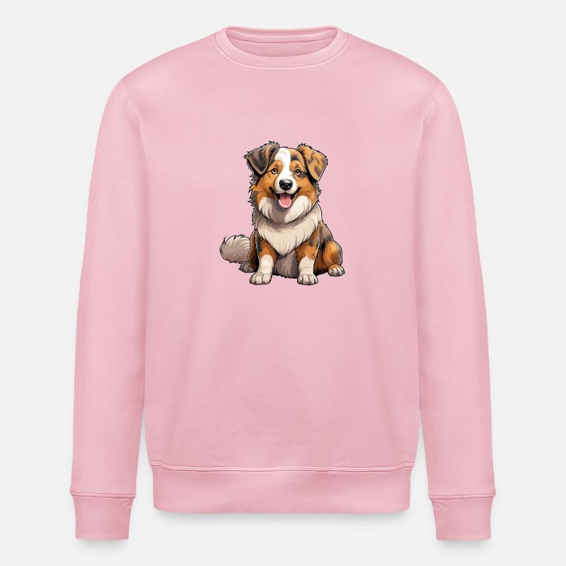 Hund Australian Shepherd - Stanley/Stella Unisex Bio-Sweatshirt ROLLER - Hellrosa