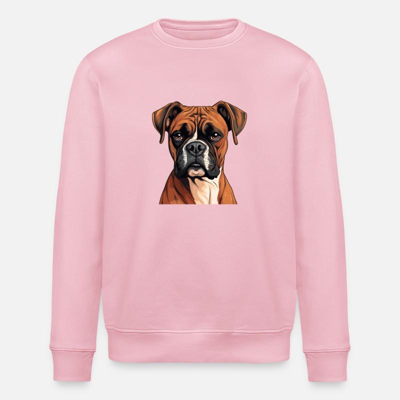 Hund Boxer - Stanley/Stella Unisex Bio-Sweatshirt ROLLER - Hellrosa