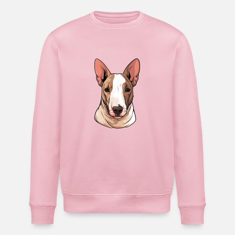 Hund Bullterrier - Stanley/Stella Unisex Bio-Sweatshirt ROLLER - Hellrosa