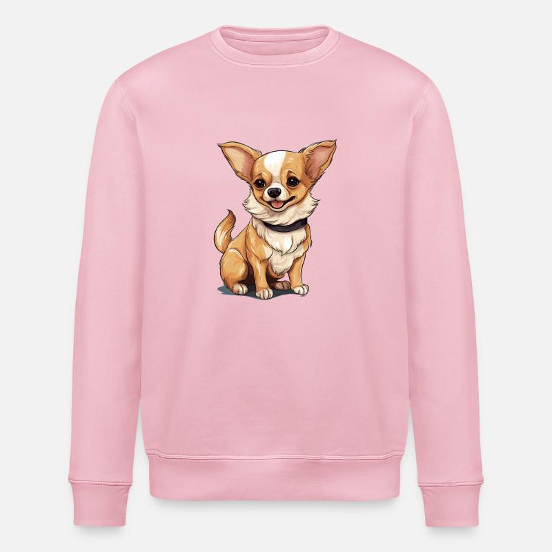 Hund Chihuahua - Stanley/Stella Unisex Bio-Sweatshirt ROLLER - Hellrosa