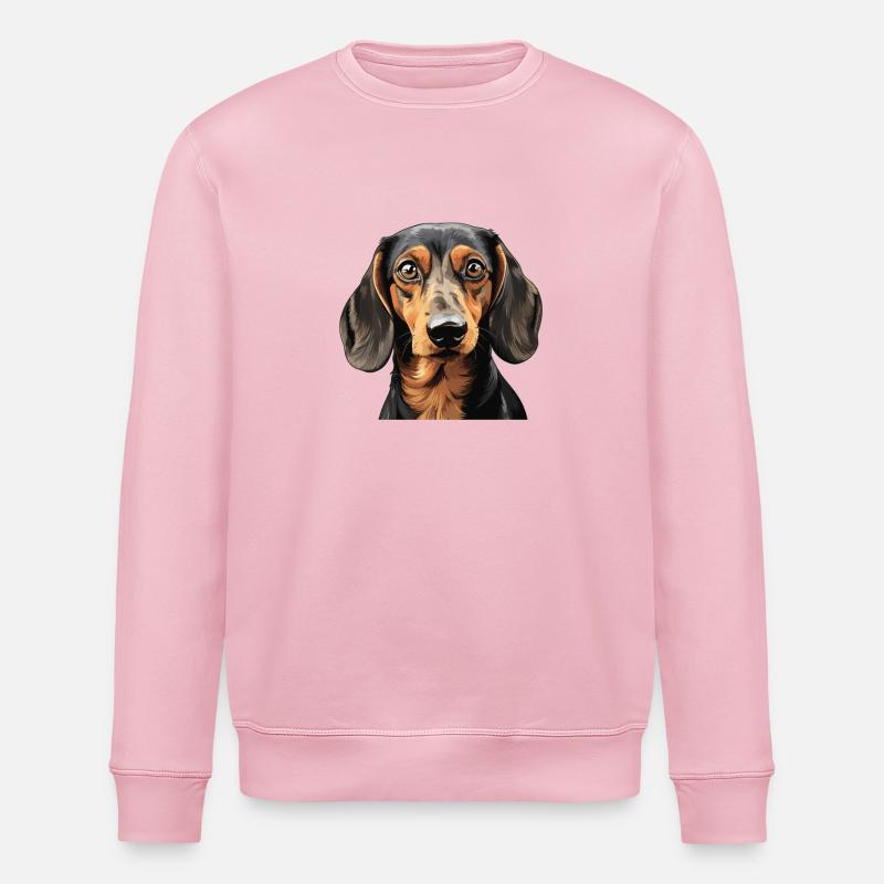 Chien teckel - Sweat bio ROLLER Stanley/Stella Unisexe - rose pâle