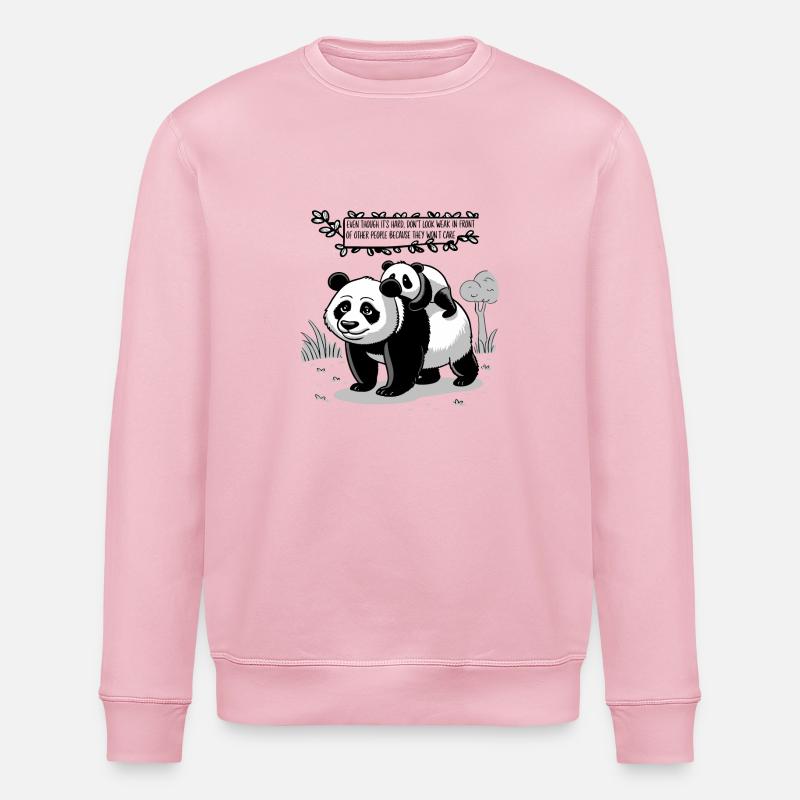 DON T LOOK WEAK - Stanley/Stella ROLLER Unisex Organic Sweatshirt - cotton pink