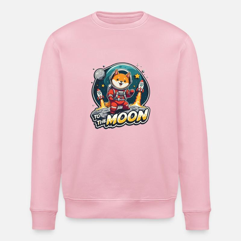 NOUS ALLONS SUR LA LUNE - Sweat bio ROLLER Stanley/Stella Unisexe - rose pâle