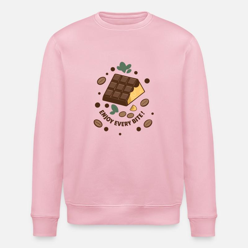 TABLETTES DE CHOCOLAT - Sweat bio ROLLER Stanley/Stella Unisexe - rose pâle