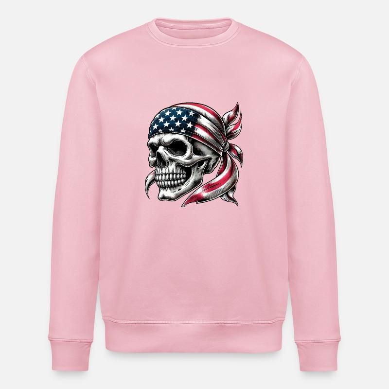 SCHÄDEL - Stanley/Stella Unisex Bio-Sweatshirt ROLLER - Hellrosa