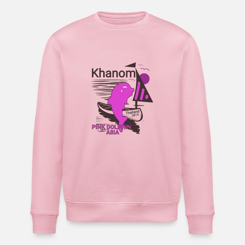 Cadeau d’amoureux des dauphins - Sweat bio ROLLER Stanley/Stella Unisexe - rose pâle
