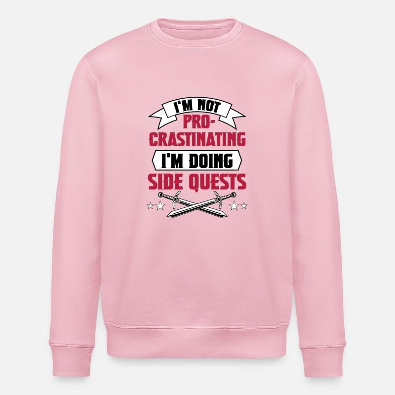 procrastinating2 - Stanley/Stella ROLLER Unisex Organic Sweatshirt - cotton pink