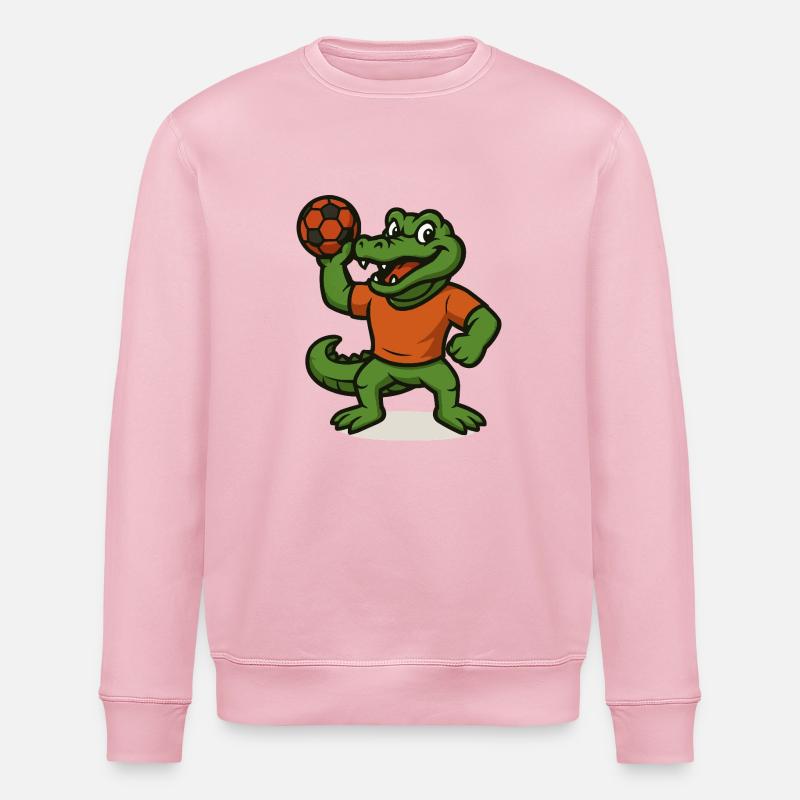 handball krokodil - Stanley/Stella Unisex Bio-Sweatshirt ROLLER - Hellrosa