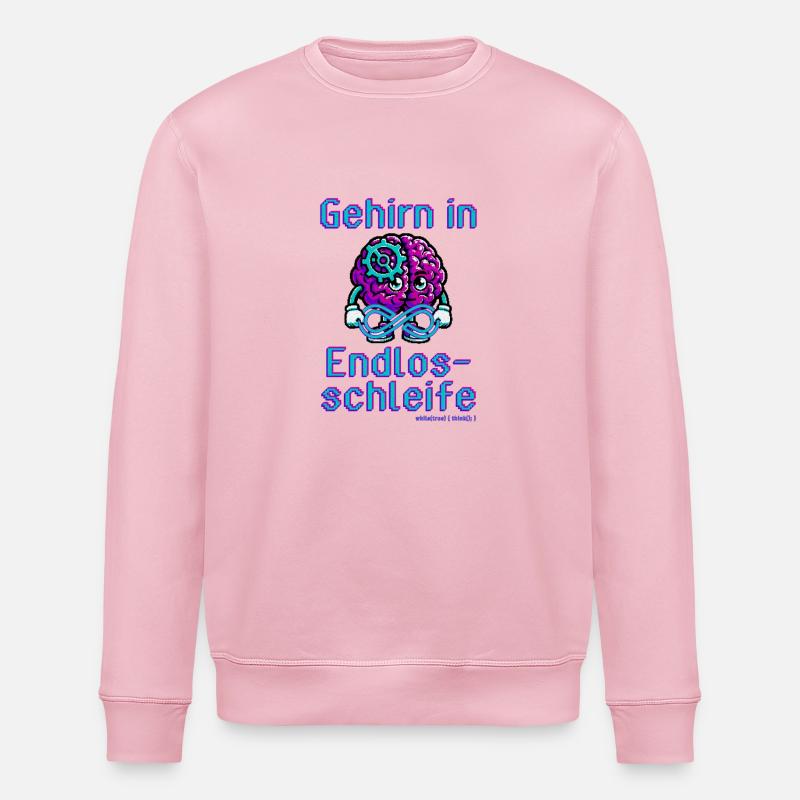 Brain in an endless loop - Stanley/Stella ROLLER Unisex Organic Sweatshirt - cotton pink