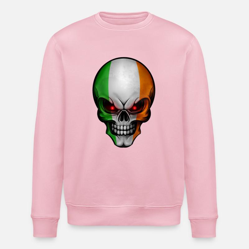 Crâne conceptions rondes Irlande - Sweat bio ROLLER Stanley/Stella Unisexe - rose pâle