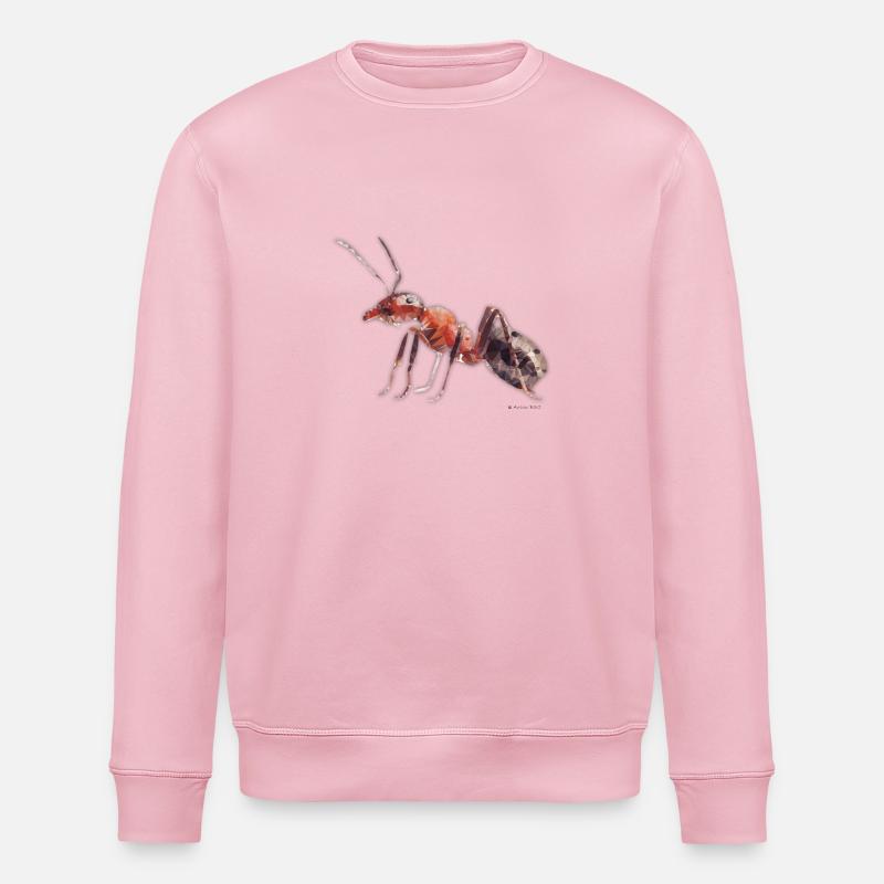 fourmi - Sweat bio ROLLER Stanley/Stella Unisexe - rose pâle