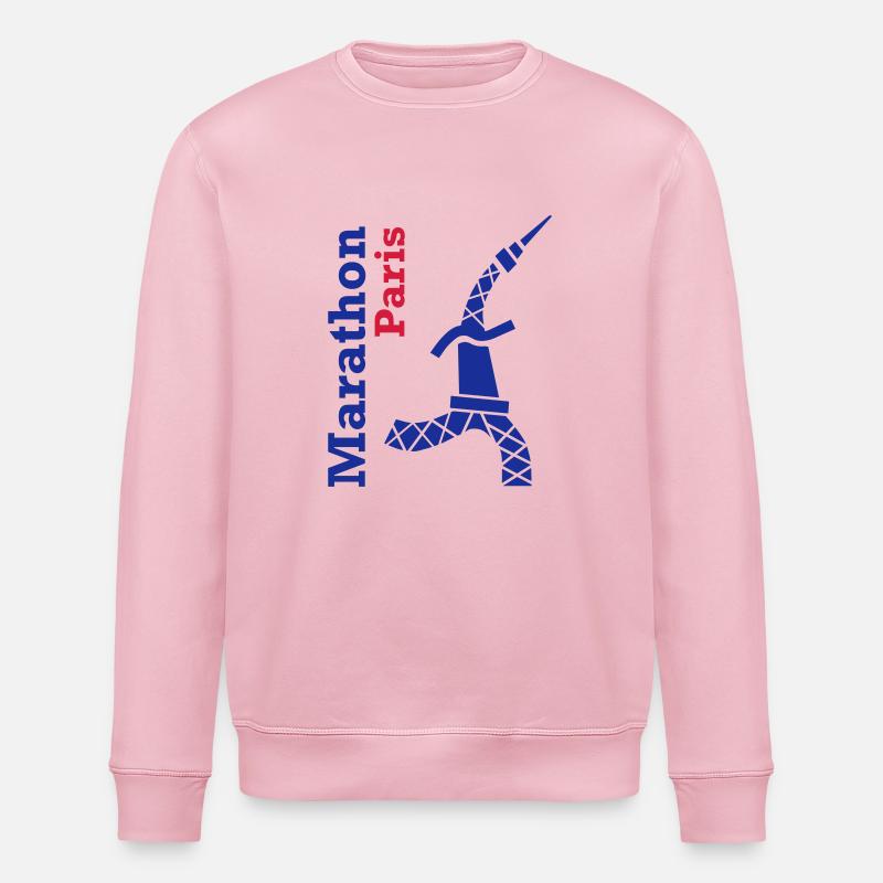 paris_marathon_Tour Eiffel - Sweat bio ROLLER Stanley/Stella Unisexe - rose pâle