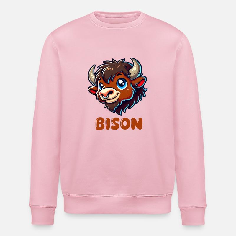 bison tier - Stanley/Stella Unisex Bio-Sweatshirt ROLLER - Hellrosa