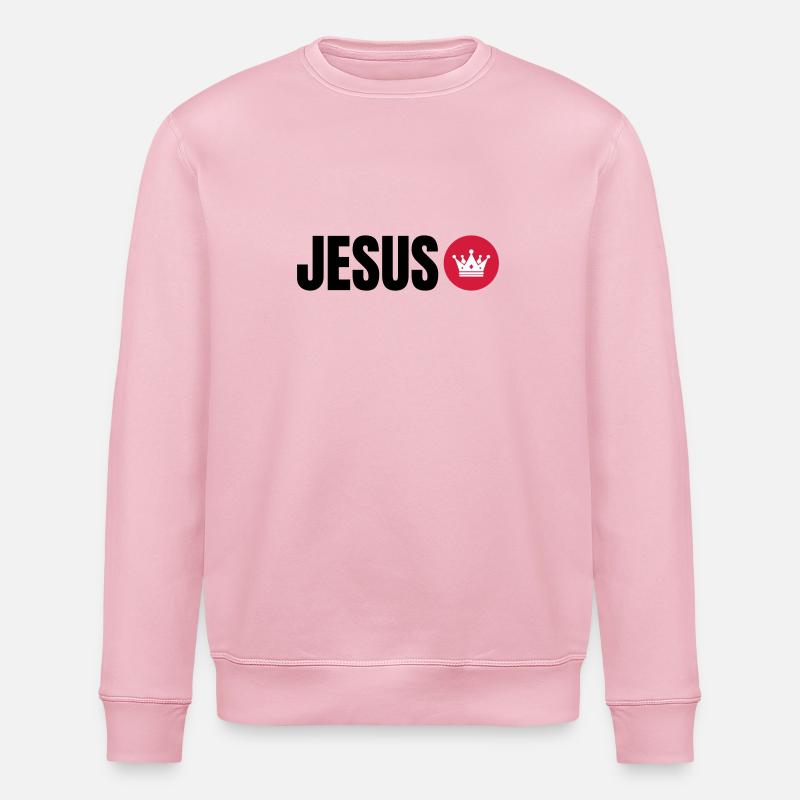 Jésus est Roi 👑 - Sweat bio ROLLER Stanley/Stella Unisexe - rose pâle