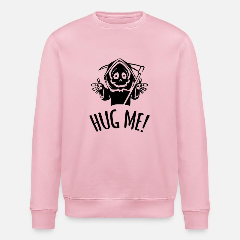 littledeath_dark - Stanley/Stella ROLLER Unisex Organic Sweatshirt - cotton pink