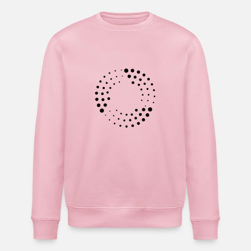 des points abstraits - Sweat bio ROLLER Stanley/Stella Unisexe - rose pâle