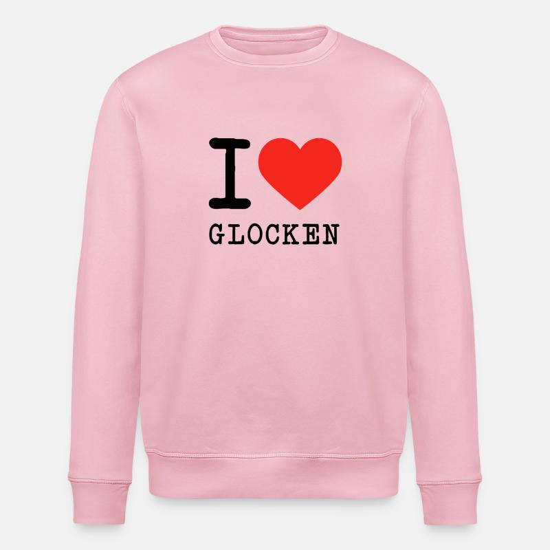 I love Glocken - Stanley/Stella Unisex Bio-Sweatshirt ROLLER - Hellrosa