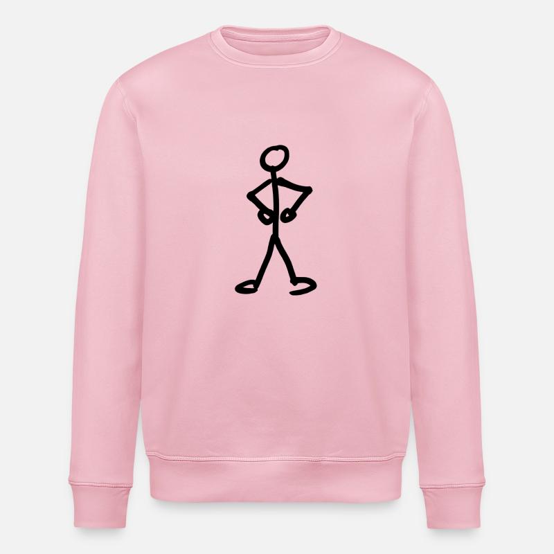 Strichmännchen - Stanley/Stella Unisex Bio-Sweatshirt ROLLER - Hellrosa