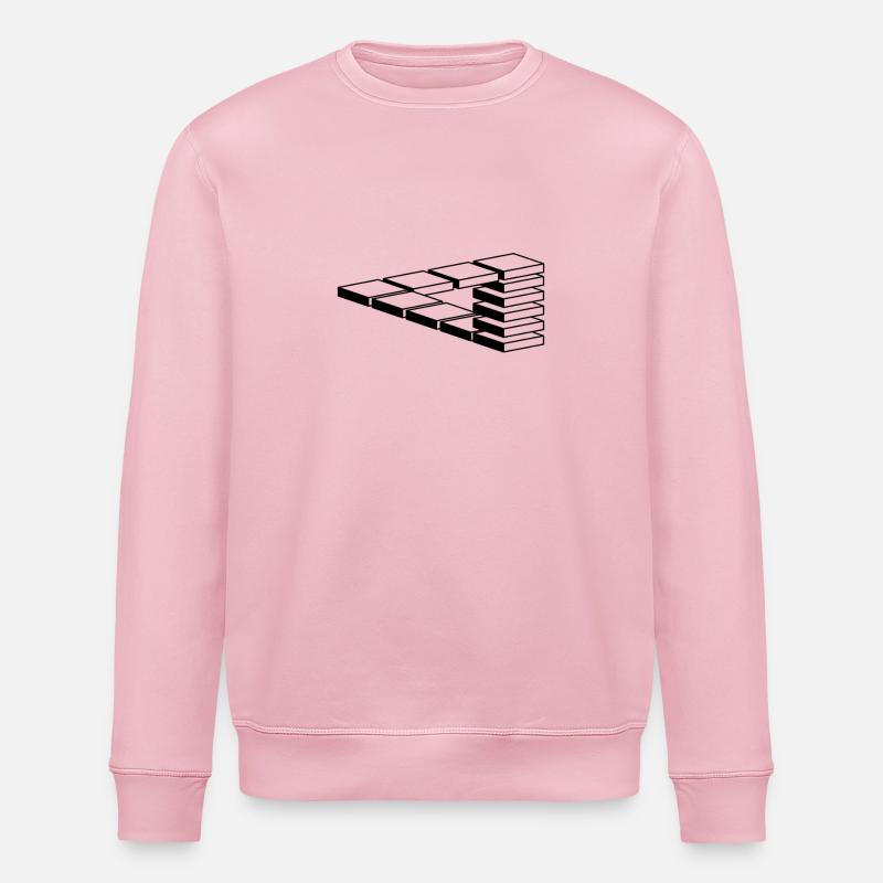 illusion d'optique - Sweat bio ROLLER Stanley/Stella Unisexe - rose pâle