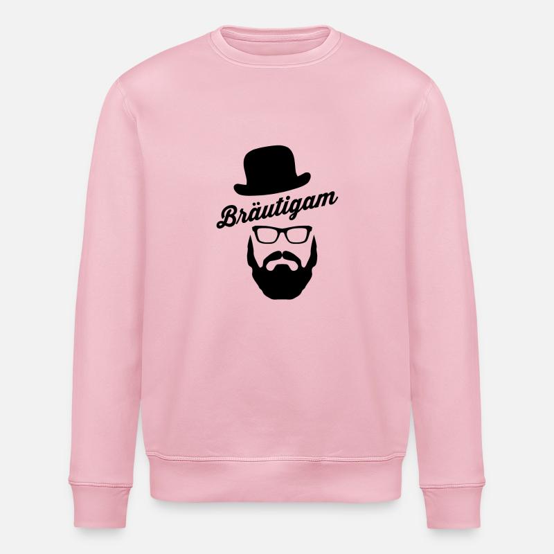Bräutigam, Polterabend, Groom - Stanley/Stella Unisex Bio-Sweatshirt ROLLER - Hellrosa