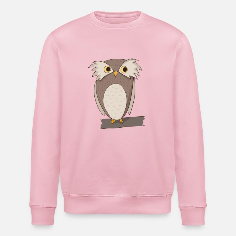 Eule Comic - Stanley/Stella Unisex Bio-Sweatshirt ROLLER - Hellrosa