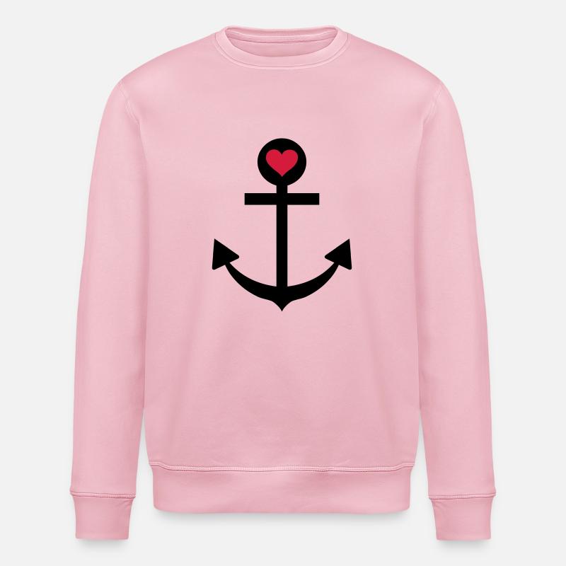 anchor captain star love - Sweat bio ROLLER Stanley/Stella Unisexe - rose pâle