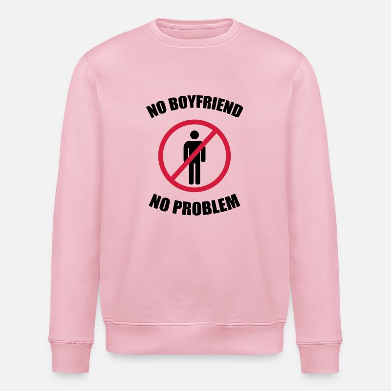 no_boyfriend_no_problem - Sweat bio ROLLER Stanley/Stella Unisexe - rose pâle