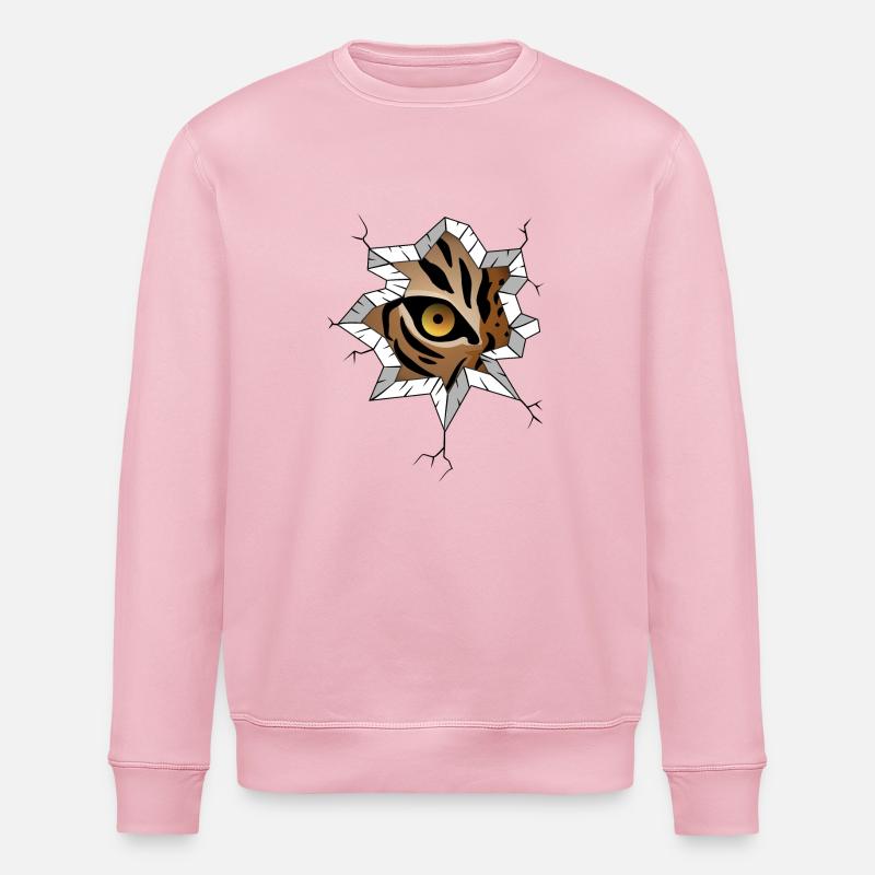Œil de tigre - Sweat bio ROLLER Stanley/Stella Unisexe - rose pâle