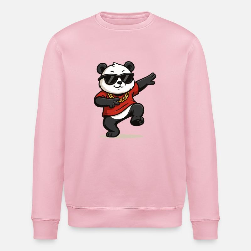 Panda Comic Dance - Sweat bio ROLLER Stanley/Stella Unisexe - rose pâle