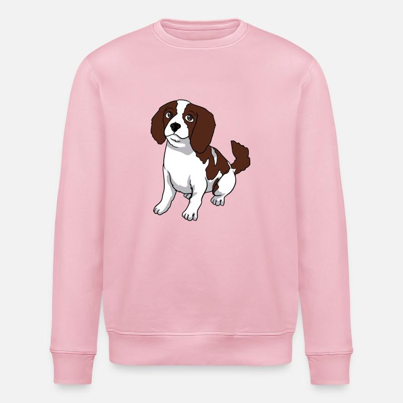 Cavalier King Charles Spaniel Hund - Stanley/Stella Unisex Bio-Sweatshirt ROLLER - Hellrosa
