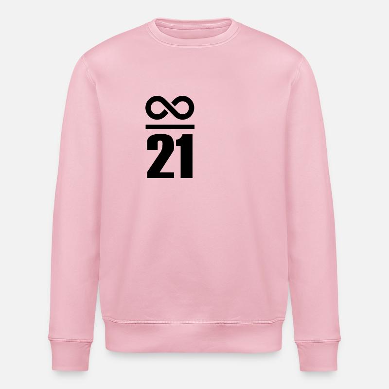 Unendlich durch 21 Millionen Bitcoin - Stanley/Stella Unisex Bio-Sweatshirt ROLLER - Hellrosa