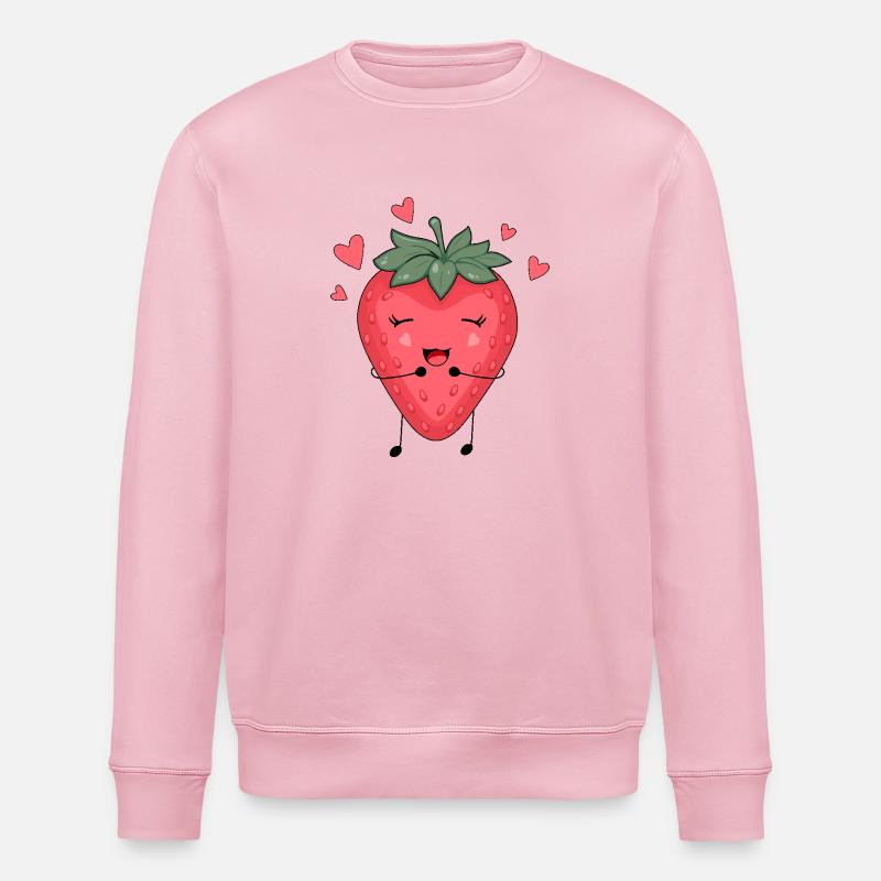 Erdbeeren und glück - Stanley/Stella Unisex Bio-Sweatshirt ROLLER - Hellrosa