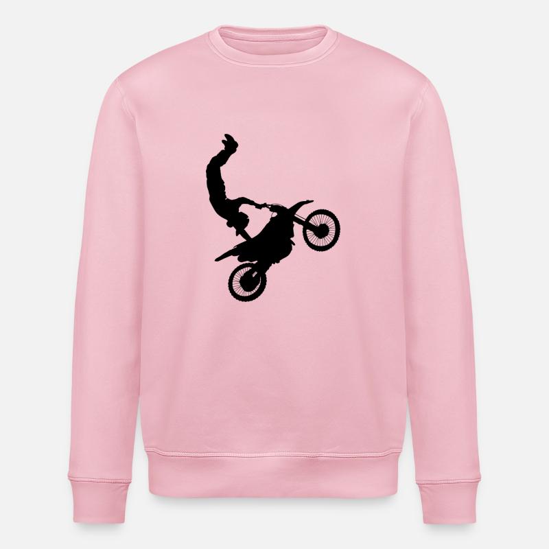 Motocross-Stuntfahrer - Stanley/Stella Unisex Bio-Sweatshirt ROLLER - Hellrosa
