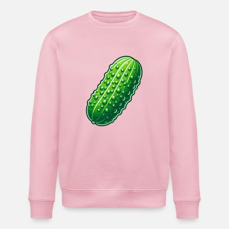 Gros Cornichon - Sweat bio ROLLER Stanley/Stella Unisexe - rose pâle