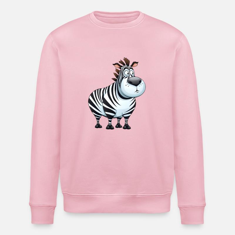 Molliges Zebra - dicke Tiere - Stanley/Stella Unisex Bio-Sweatshirt ROLLER - Hellrosa