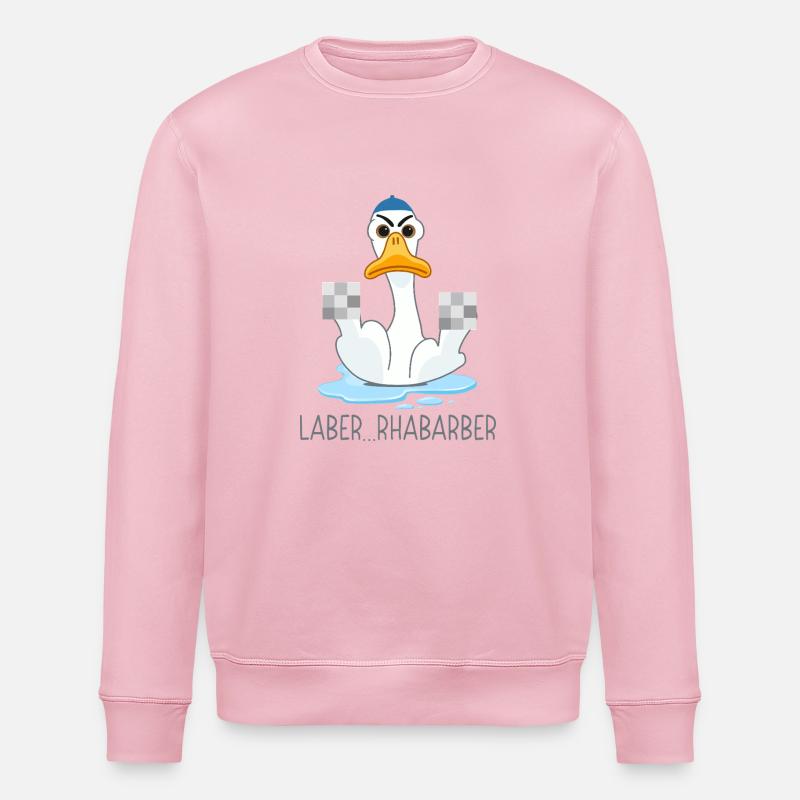 Dictons amusants de rhubarbe Laber - Sweat bio ROLLER Stanley/Stella Unisexe - rose pâle