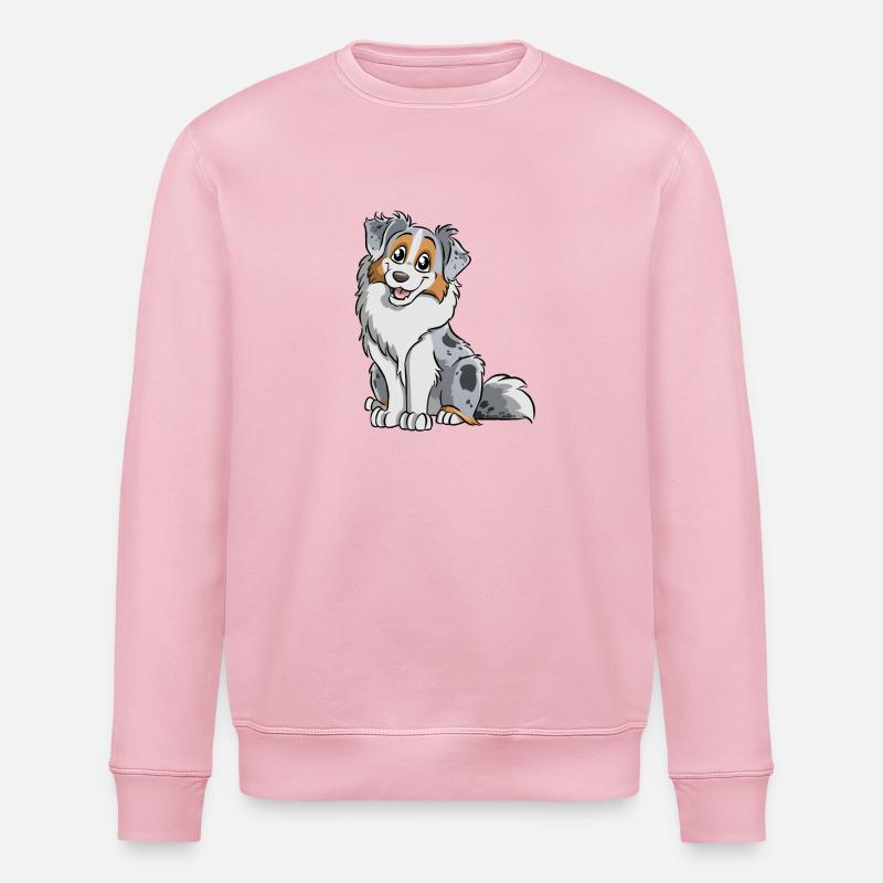 Blue Merle Australian Shepherd - Stanley/Stella Unisex Bio-Sweatshirt ROLLER - Hellrosa