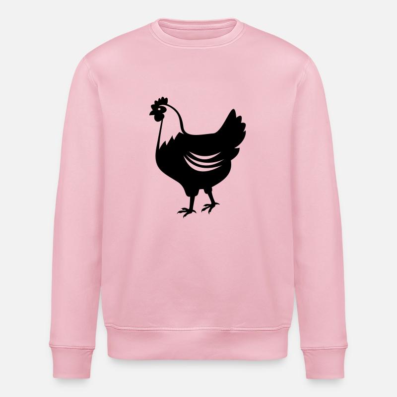 Poulet - Poule - Sweat bio ROLLER Stanley/Stella Unisexe - rose pâle
