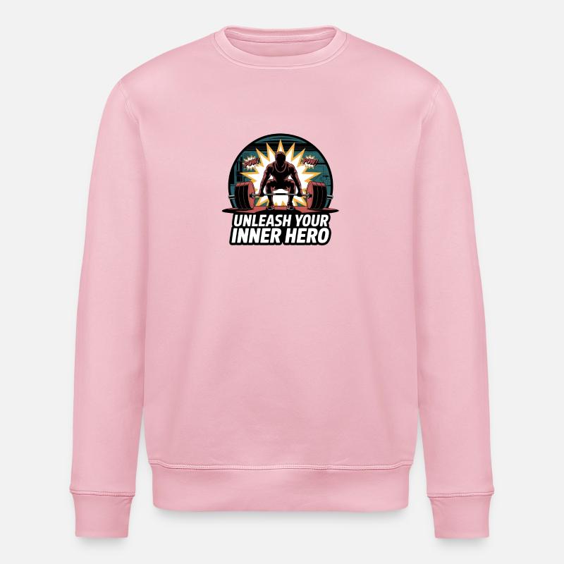 Unleach your inner hero - Stanley/Stella ROLLER Unisex Organic Sweatshirt - cotton pink