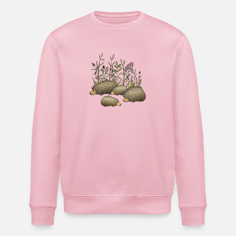 Hedgehogs - Stanley/Stella ROLLER Unisex Organic Sweatshirt - cotton pink