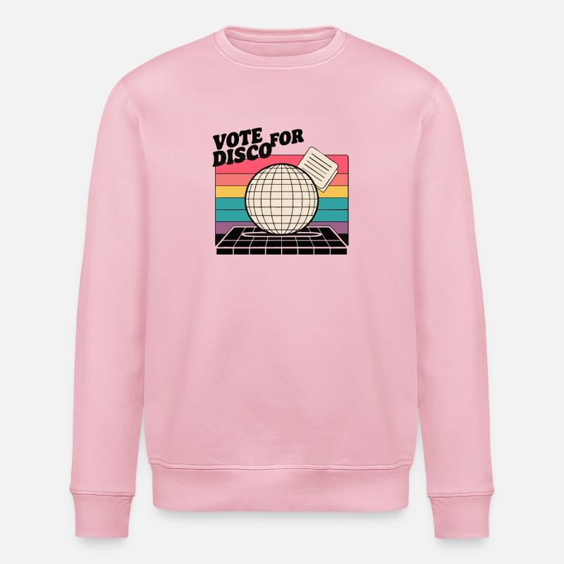 Vote for Disco - Stanley/Stella ROLLER Unisex Organic Sweatshirt - cotton pink