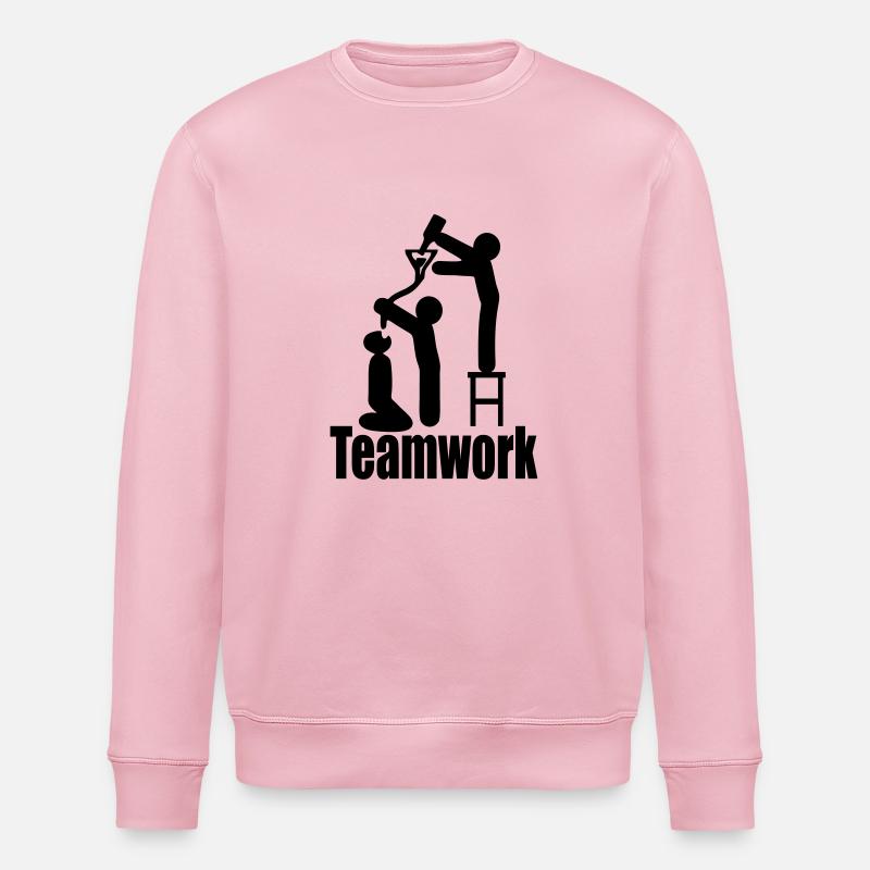 travail d'équipe - Sweat bio ROLLER Stanley/Stella Unisexe - rose pâle