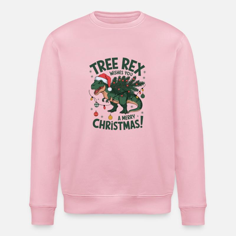 Tree Rex - Stanley/Stella ROLLER Unisex Organic Sweatshirt - cotton pink