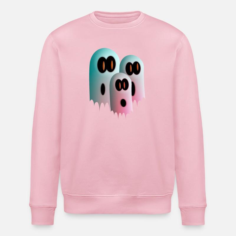 Ghosts - Stanley/Stella ROLLER Unisex Organic Sweatshirt - cotton pink