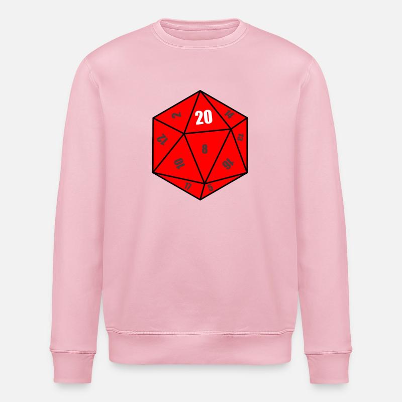 D20 Würfel - Stanley/Stella Unisex Bio-Sweatshirt ROLLER - Hellrosa