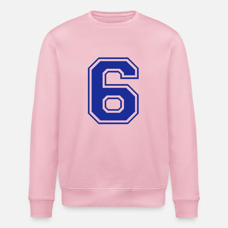 6 - Nummer - Zahl - Stanley/Stella Unisex Bio-Sweatshirt ROLLER - Hellrosa