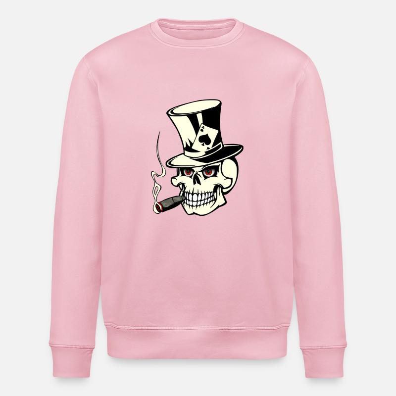 skull poker - Stanley/Stella Unisex Bio-Sweatshirt ROLLER - Hellrosa