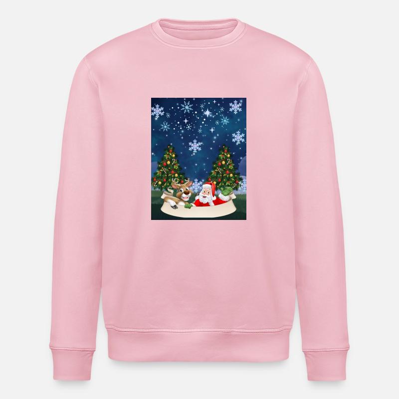 Weihnachtsmann-Spaß - Stanley/Stella Unisex Bio-Sweatshirt ROLLER - Hellrosa